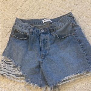 RSQ Women's Distressed Blue Jean Shorts